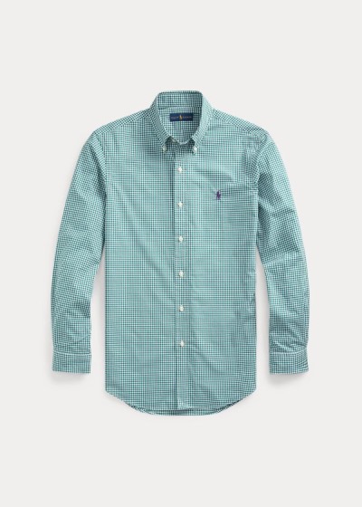 Camisa Polo Ralph Lauren Hombre Verdes / Blancos - Classic Fit Gingham - GNHPA0294